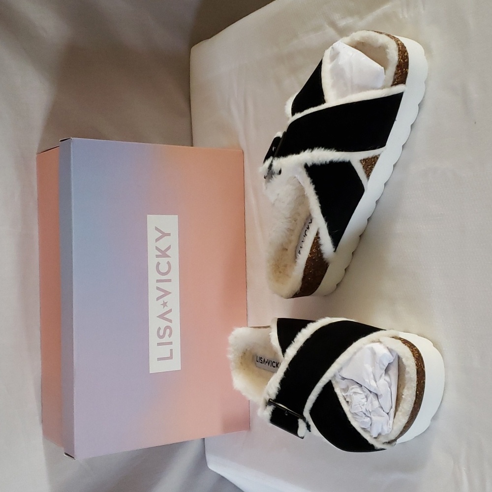 NEW Lisa Vicky Leather Platform Sandal